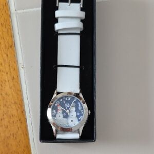 Avon White Snowman Watch